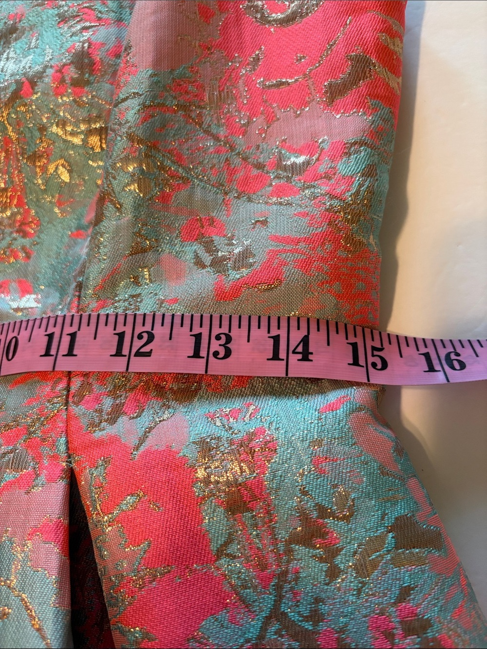 Adrianna Papell Floral Metallic Jacquard Cocktail Dress Size 8 - Picture 13 of 13